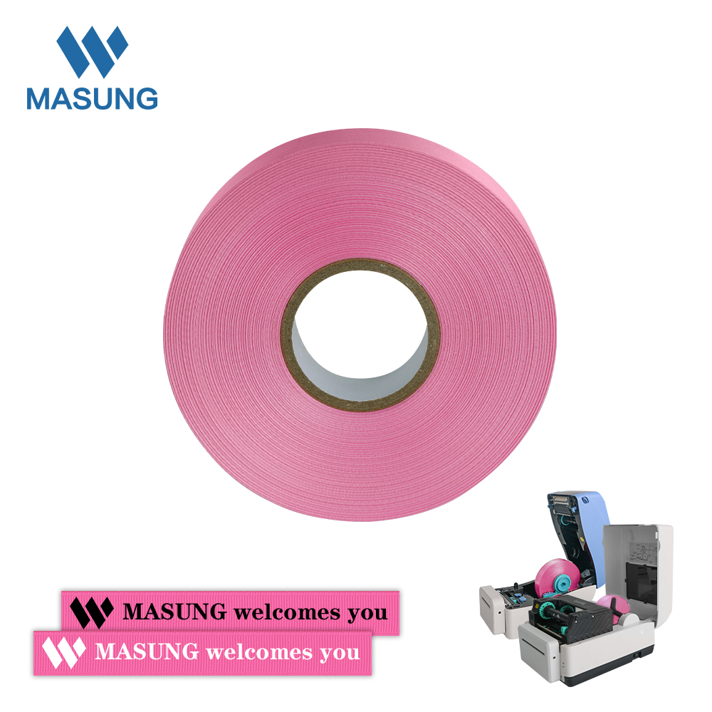 Pink silk ribbon for printer