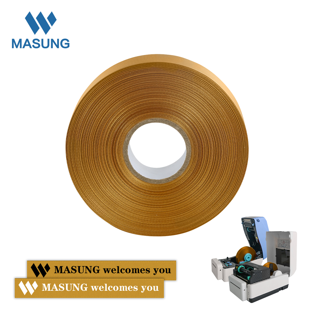 Gold silk ribbon for printer