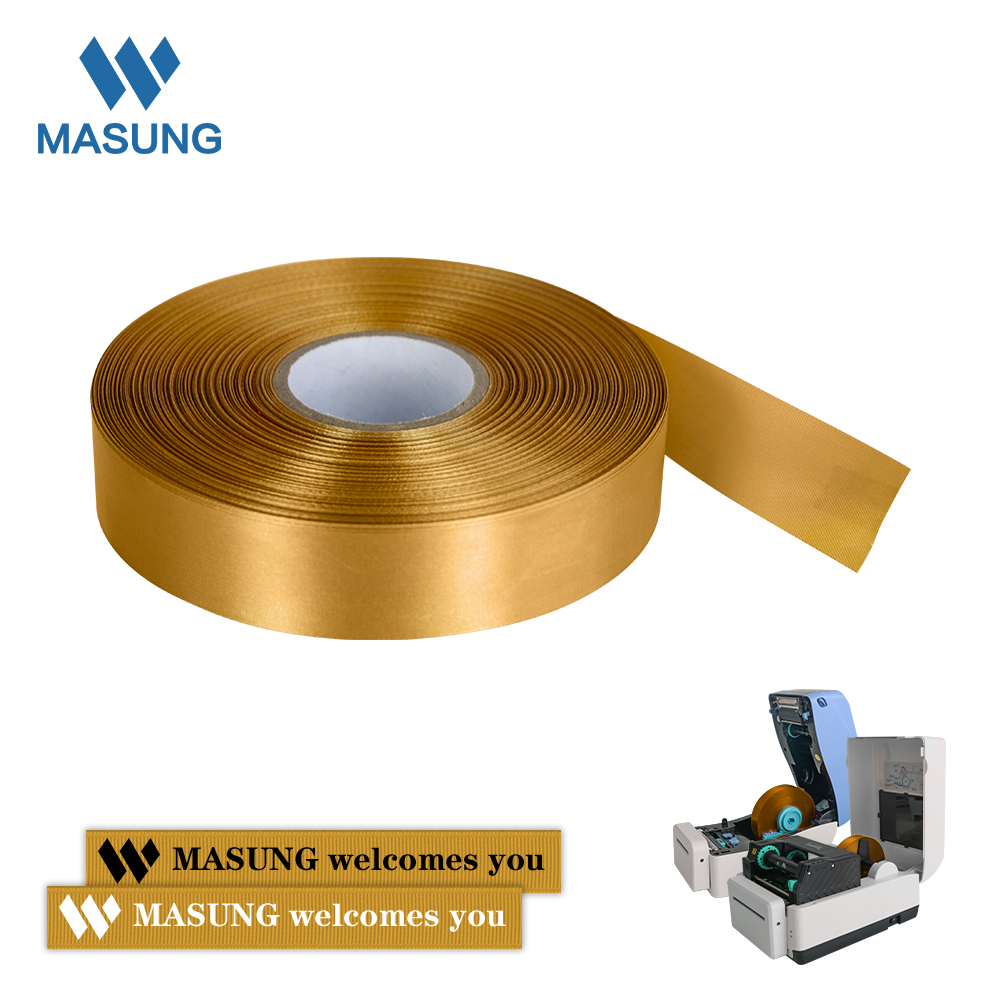 Gold silk ribbon for printer