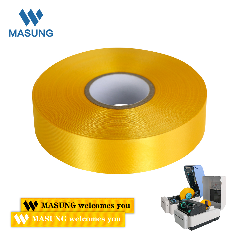 Golden silk ribbon for printer