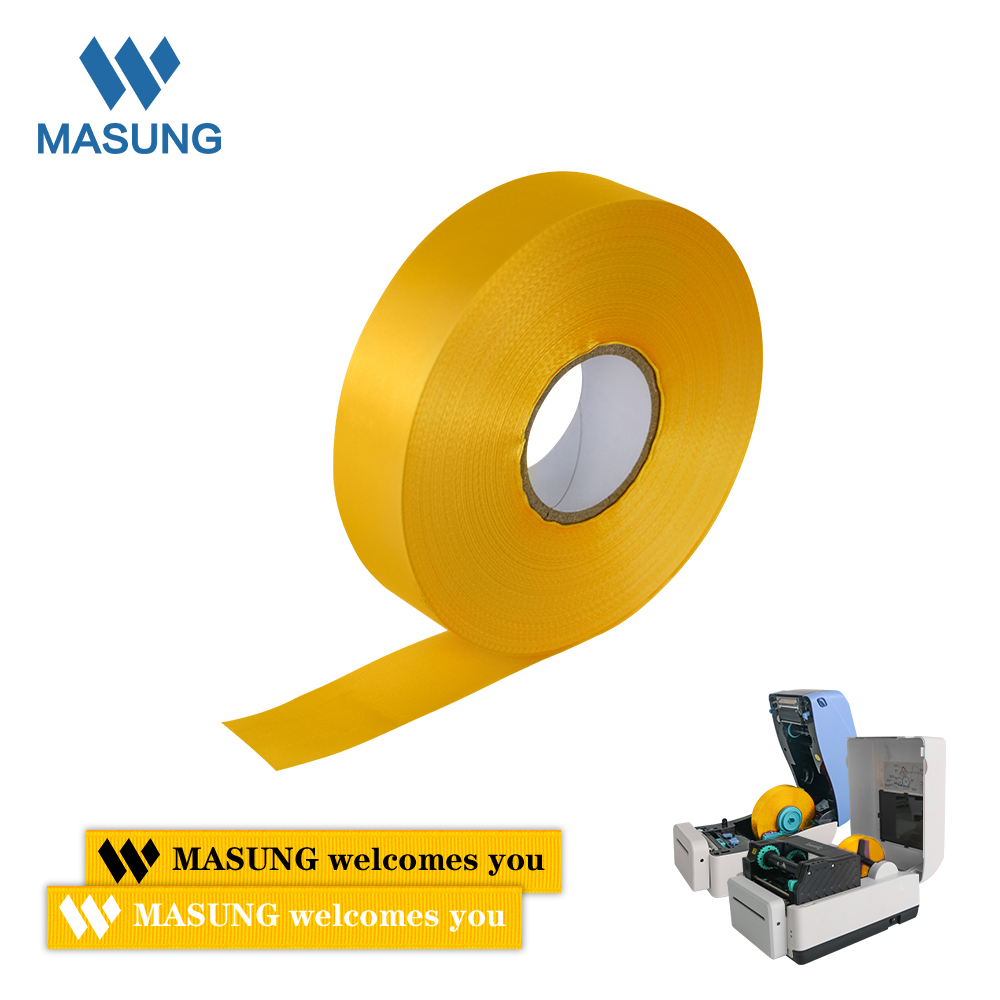 Golden silk ribbon for printer