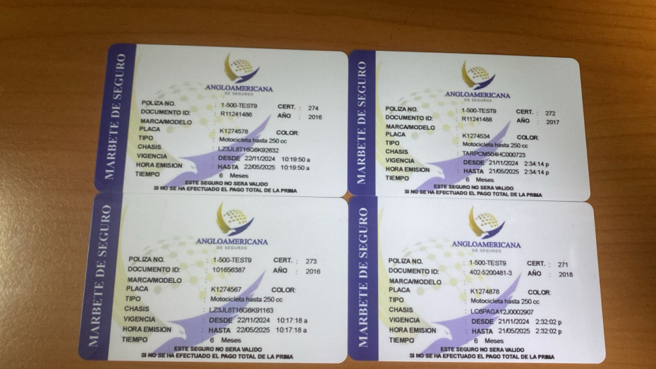 Car insurance card by our client