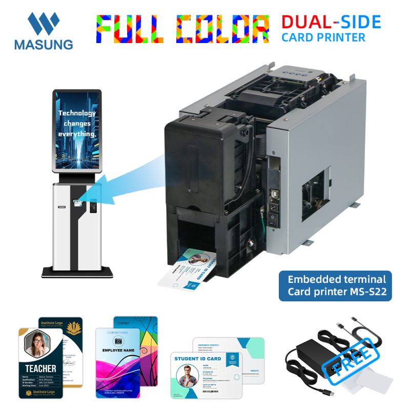 Kiosk card printer with full color