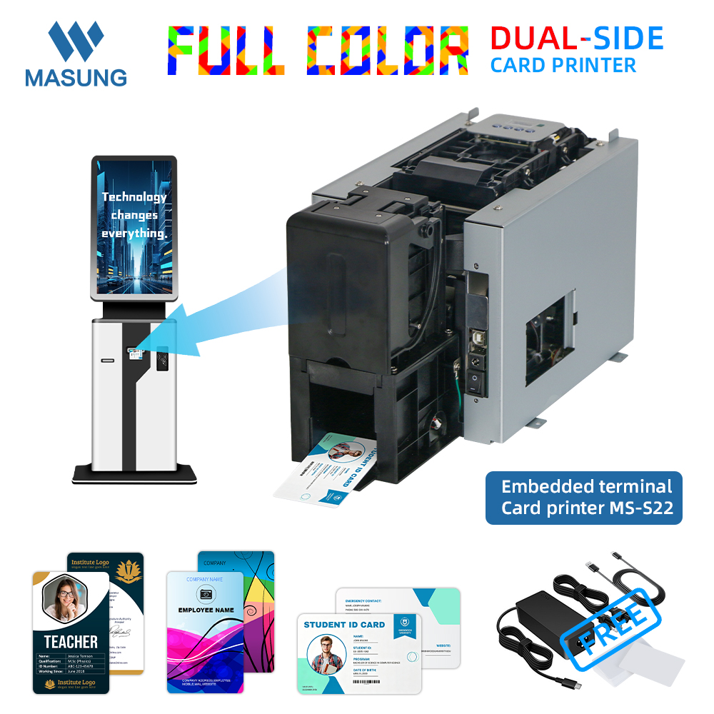 Kiosk card printer with full color