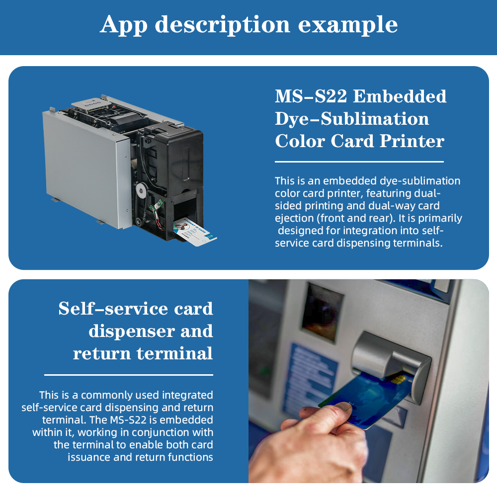 Masung MS-S22 Customizable Embeddable Card Printer Module for Kiosks, Terminals, Self-Service Machines - Image 11